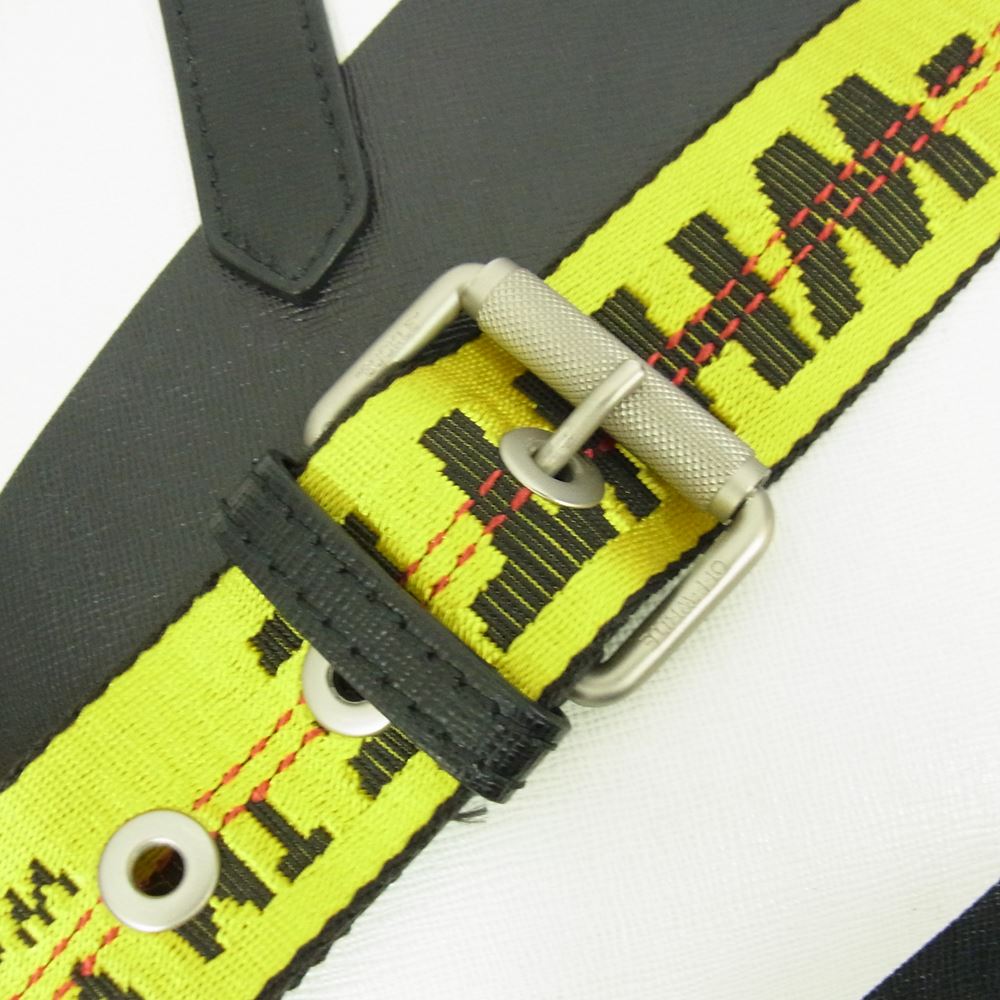 OFF-WHITE オフホワイト BINDER CLIP バインダークリップ 2WAY ショルダー トート バッグ ブラック系【中古】