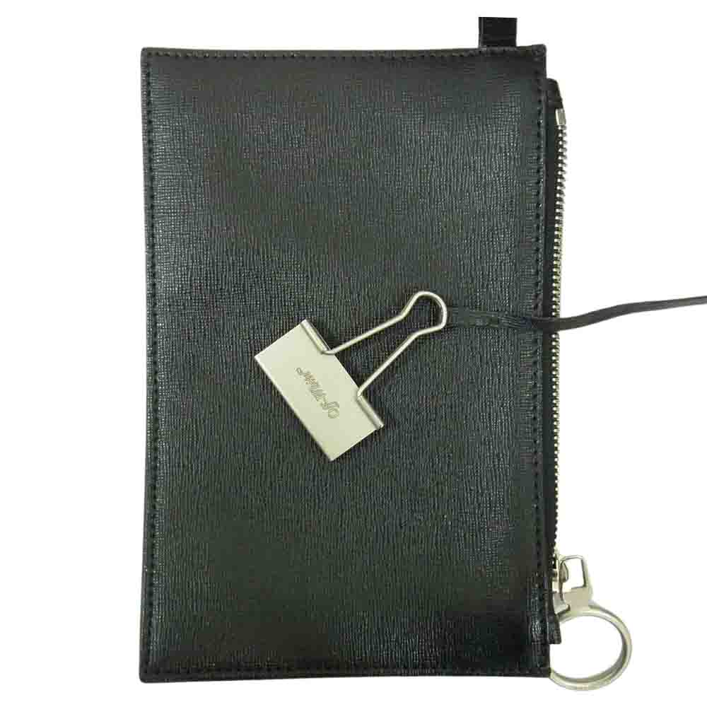 OFF-WHITE オフホワイト BINDER CLIP バインダークリップ 2WAY ショルダー トート バッグ ブラック系【中古】