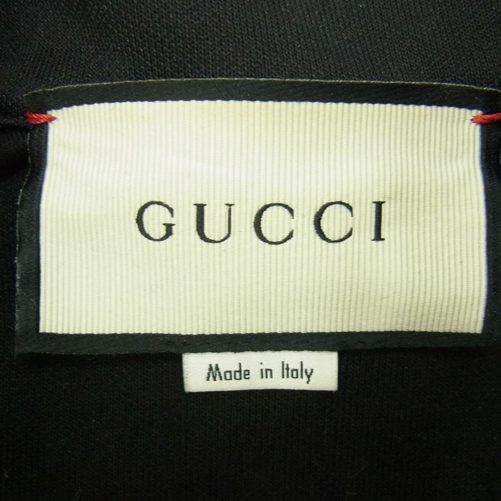 GUCCI グッチ サイドライン テクニカル ジャージー トラック ブルゾン ジャケット ブラック系 XL【中古】