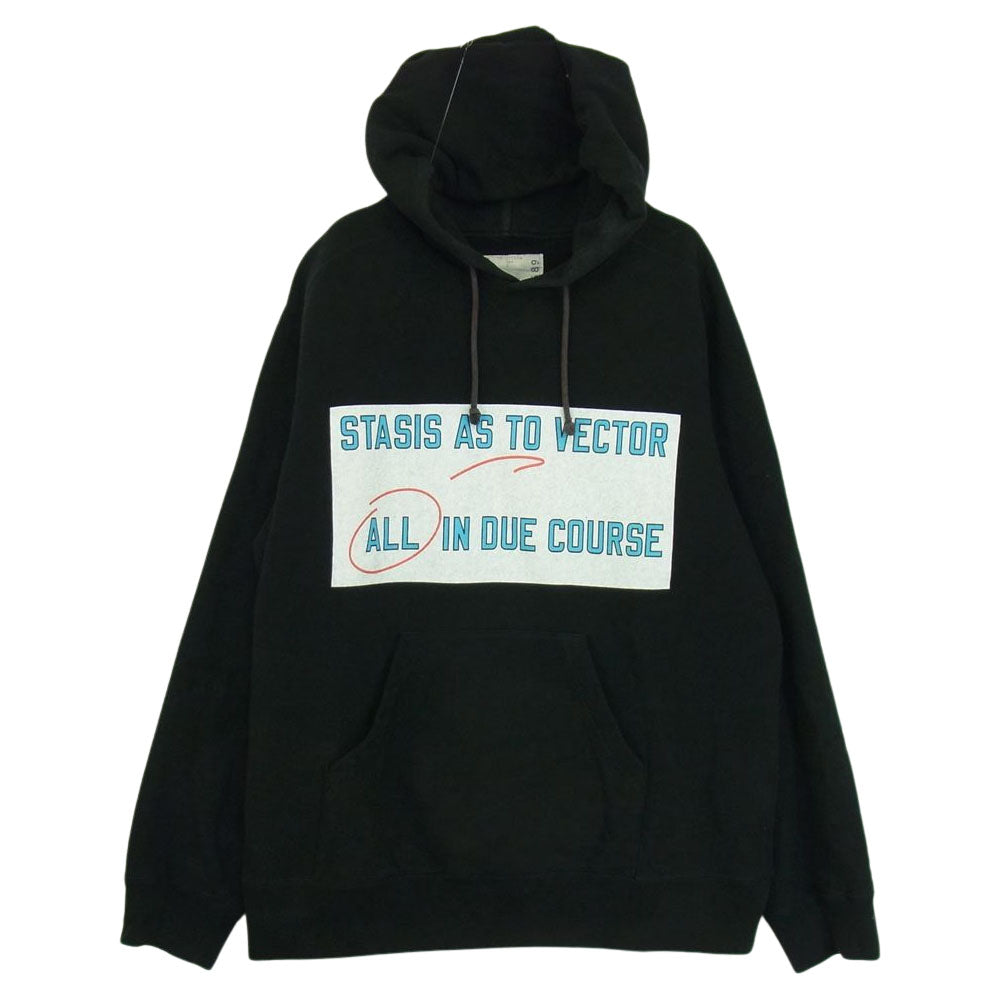 Sacai サカイ 18SS 18-01589M Stasis as to Vector All in Due Course スウェット パーカー ブラック系 3【中古】