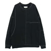 MAISON MARGIELA メゾンマルジェラ 10ライン S30GU0049 Oversized Panelled Loopback Cotton-jersey Sweatshirt 4ステッチ パッチワーク クルーネック スウェット ブラック系 46【中古】