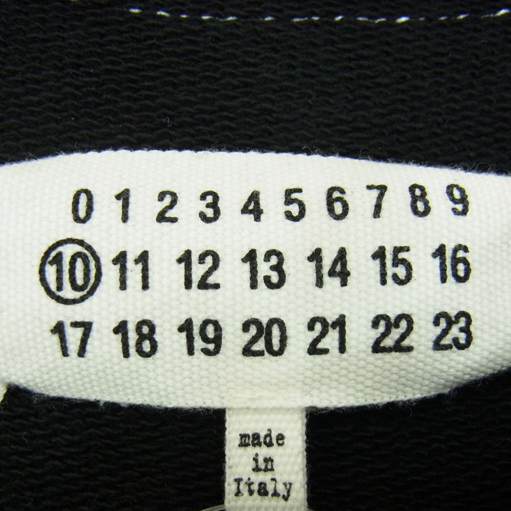 MAISON MARGIELA メゾンマルジェラ 10ライン S30GU0049 Oversized Panelled Loopback Cotton-jersey Sweatshirt 4ステッチ パッチワーク クルーネック スウェット ブラック系 46【中古】