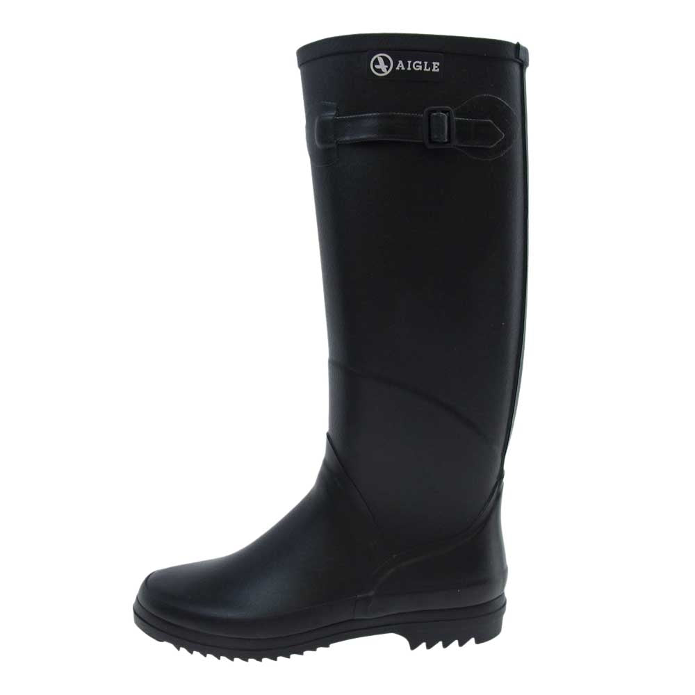 AIGLE エーグル 86566.4 CHANTEBELLE シャンタベル ロング レイン ブーツ ブラック系 35【新古品】【未使用】【中古】