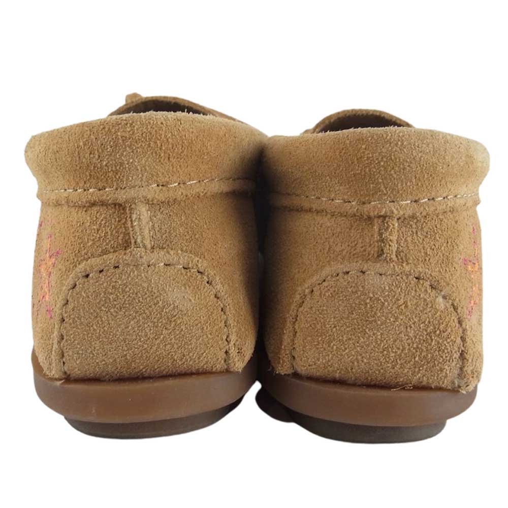Minnetonka ミネトンカ LOTTIE MOSS ロティモス ABBEY MOC スター刺繍 スエード モカシン ベージュ系 23㎝【新古品】【未使用】【中古】