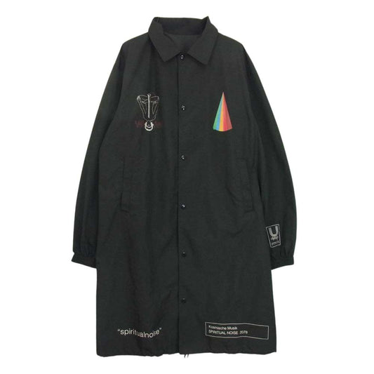 UNDERCOVER アンダーカバー 18SS UCU4301 LONG COACH JACKET プリント ロング コーチ ジャケット コート ブラック系 2【中古】