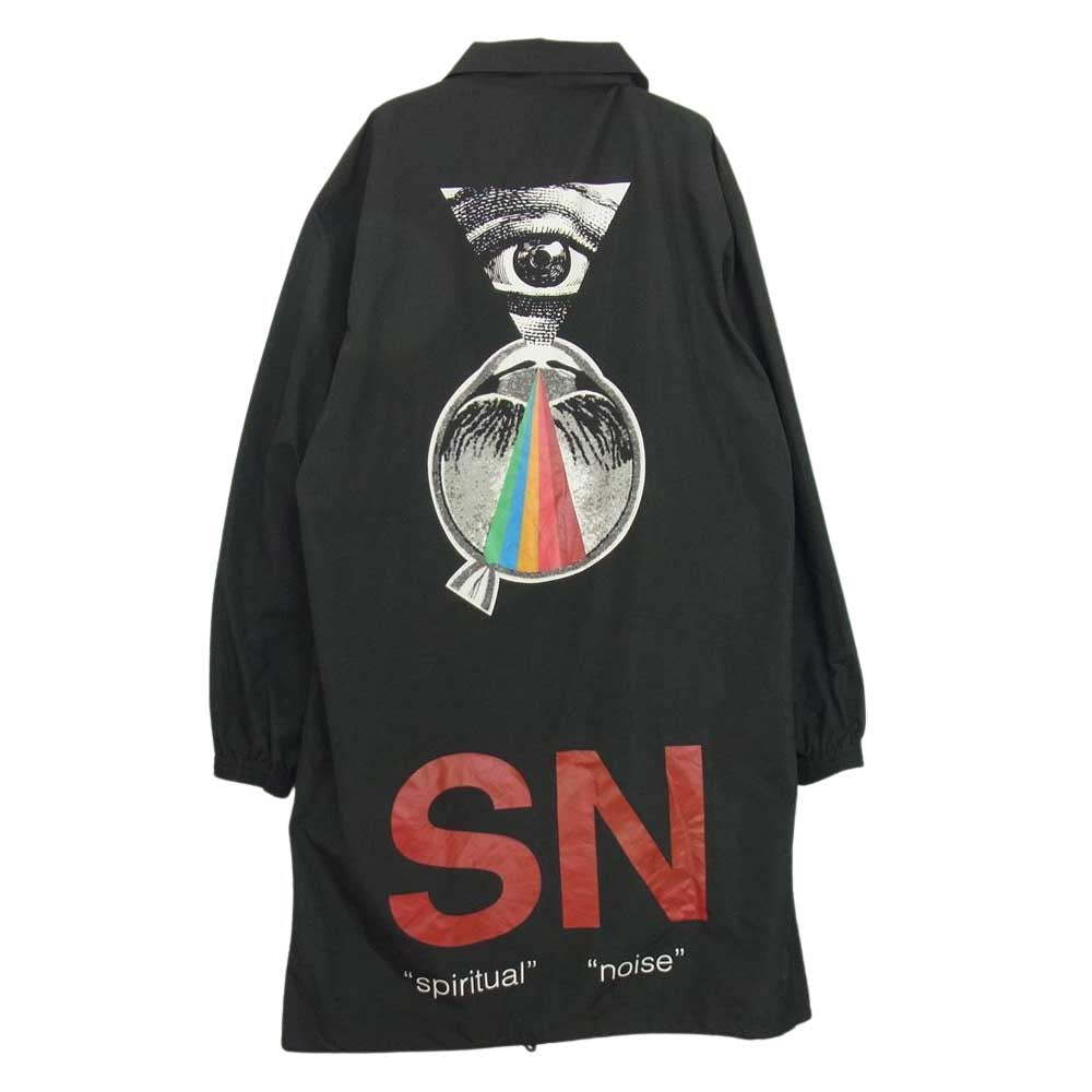 UNDERCOVER アンダーカバー 18SS UCU4301 LONG COACH JACKET プリント ロング コーチ ジャケット コート ブラック系 2【中古】