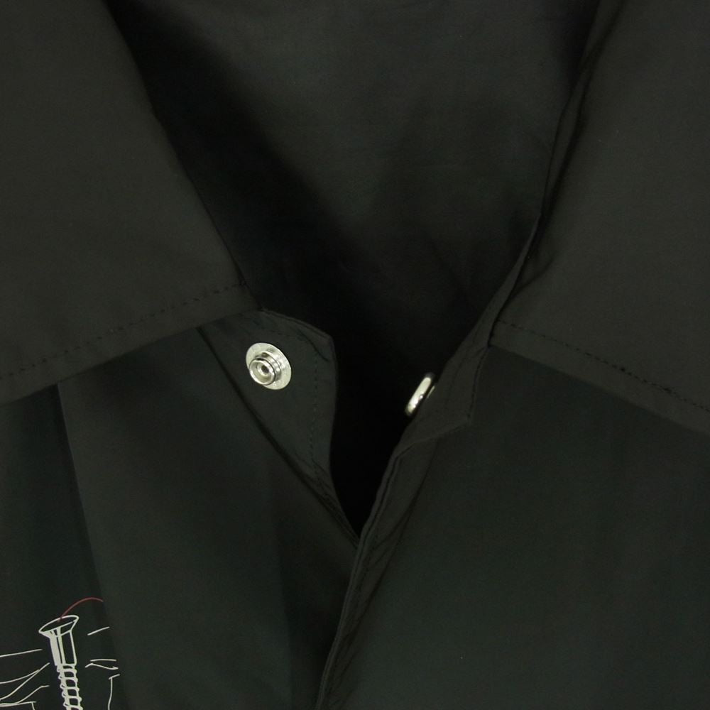UNDERCOVER アンダーカバー 18SS UCU4301 LONG COACH JACKET プリント ロング コーチ ジャケット コート ブラック系 2【中古】