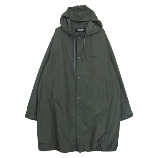 UNDERCOVER アンダーカバー 18AW UCV4312 最後の晩餐 バックプリント ナイロン フード ロング ジャケット コート グレー系 2【中古】