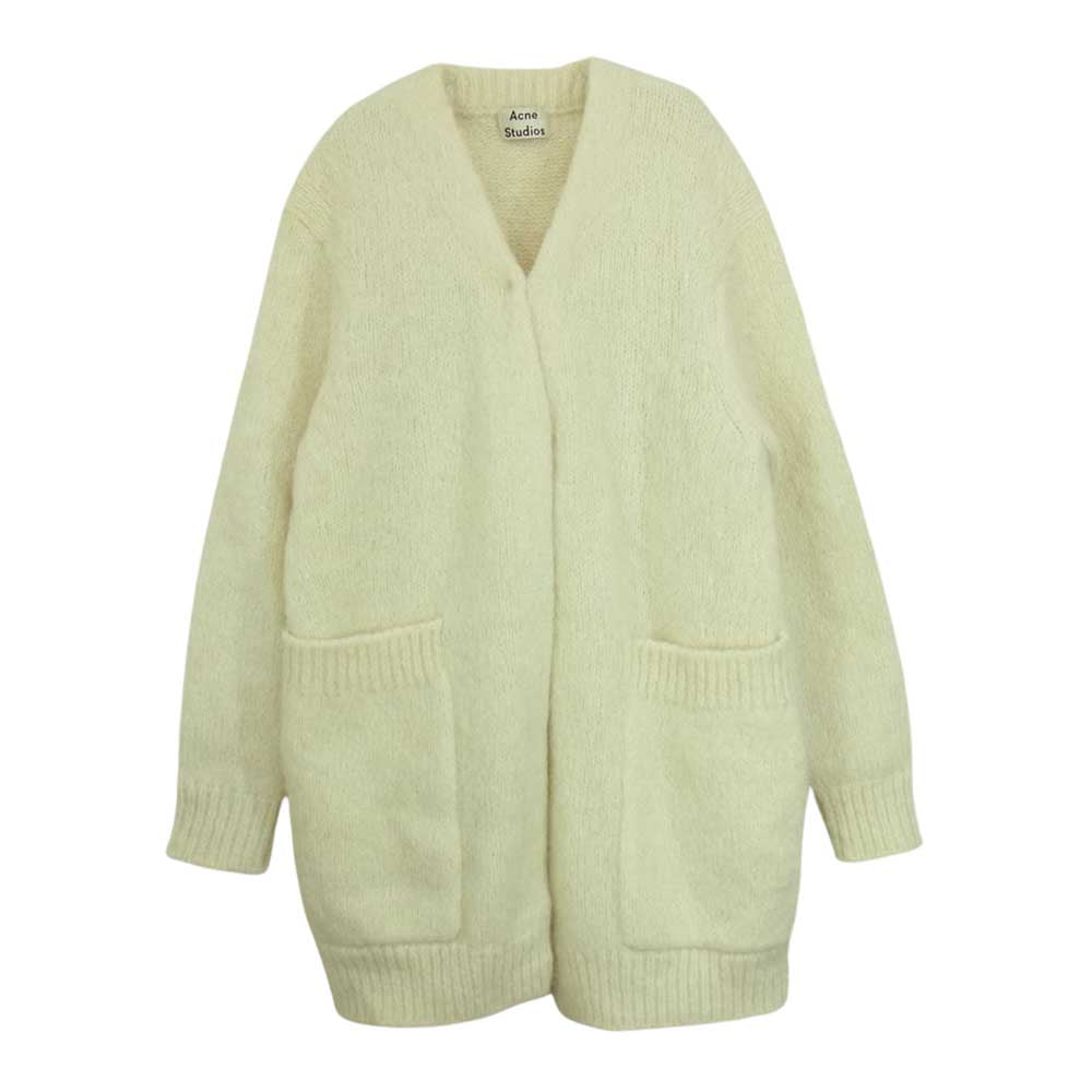 ACNE STUDIOS アクネストゥディオズ アルパカウール ボタンレス ニット カーディガン オフホワイト系 XS【中古】
