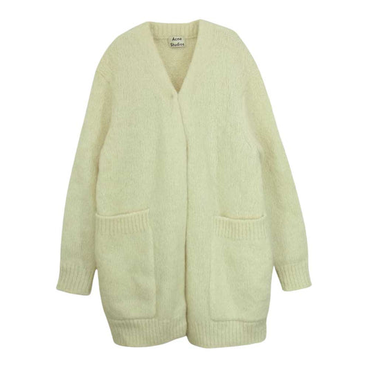 ACNE STUDIOS アクネストゥディオズ アルパカウール ボタンレス ニット カーディガン オフホワイト系 XS【中古】