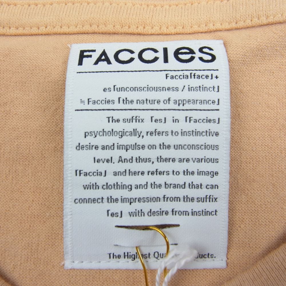 ファチーズ 21SS FCS21SC005 LIGHT BASIC TEE ライトベーシック クルーネック 半袖 Tシャツ オレンジ系 2【中古】