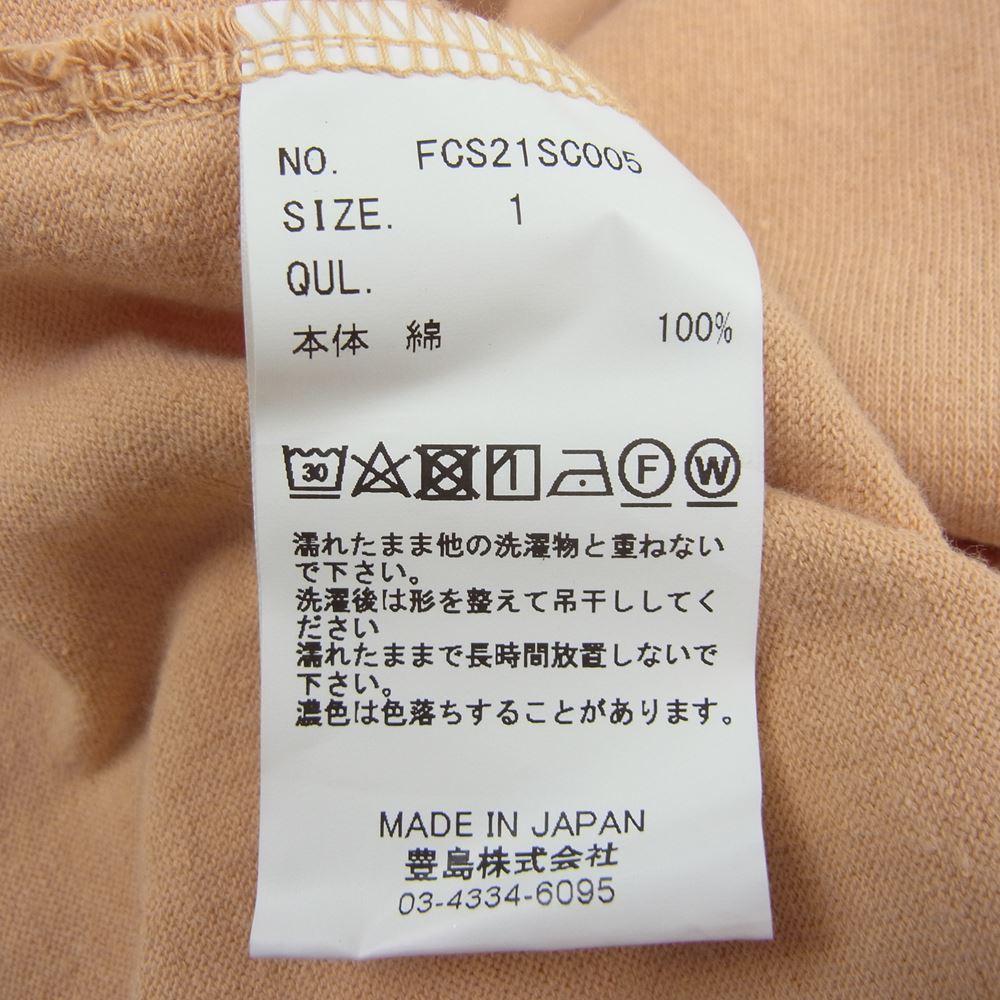 ファチーズ 21SS FCS21SC005 LIGHT BASIC TEE ライトベーシック クルーネック 半袖 Tシャツ イエロー系 オレンジ系 1【中古】