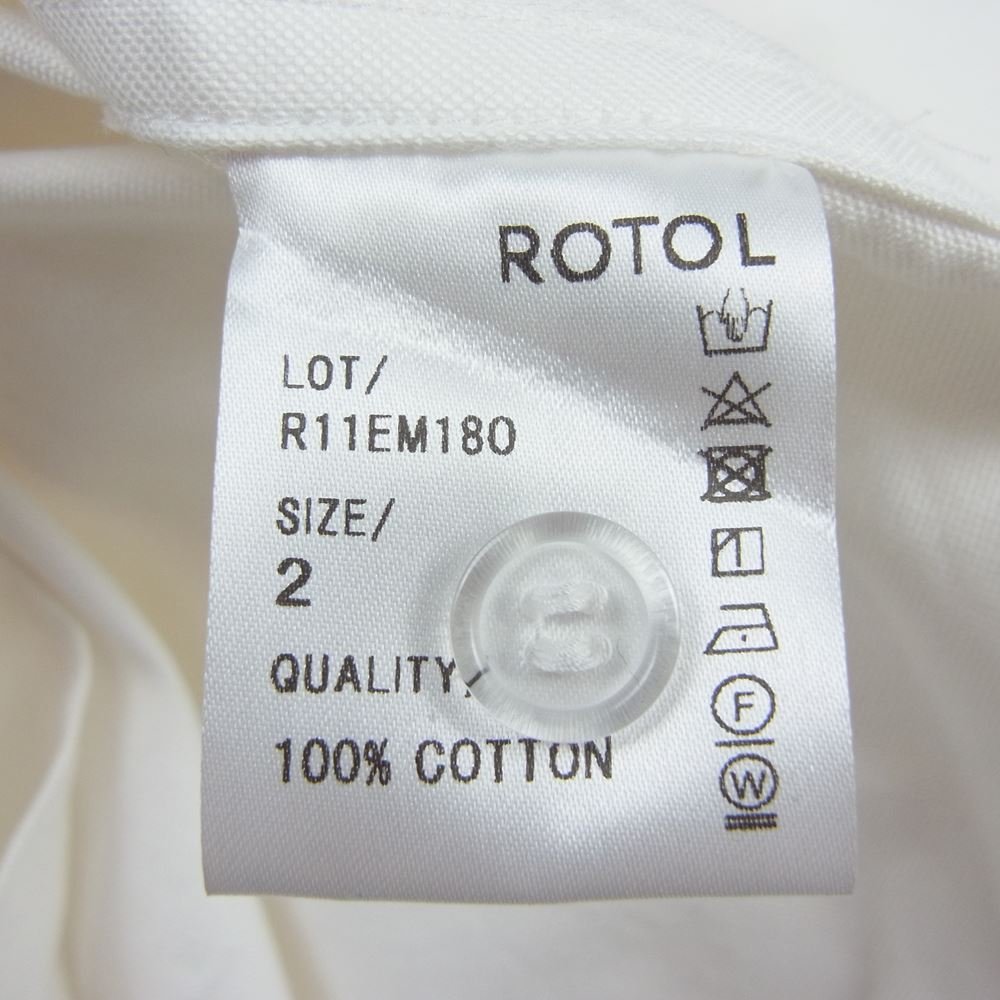 ロトル R11EM180 BASIC H/S SHIRT OX オックスフォード ベーシック 半袖 シャツ ホワイト系 2【中古】