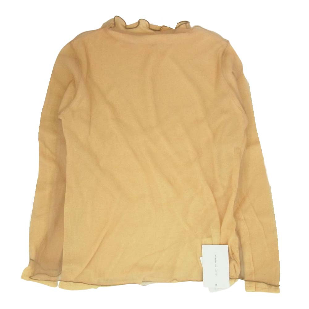 アメリヴィンテージ SIMPLE DOUBLE COLOR TOP シンプル ダブルカラー トップ シアー ニット 長袖 セーター ベージュ ベージュ系 F【極上美品】【中古】