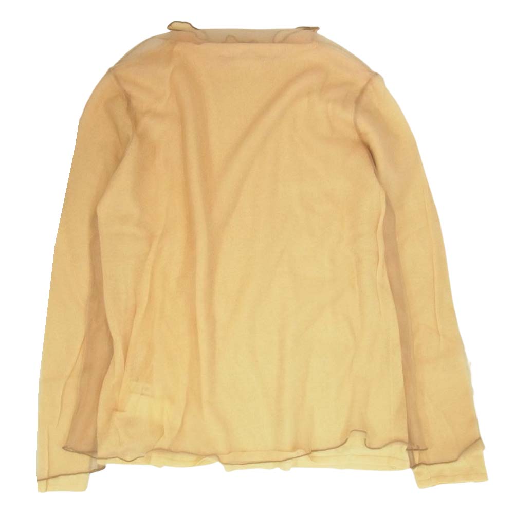 アメリヴィンテージ SIMPLE DOUBLE COLOR TOP シンプル ダブルカラー トップ シアー ニット 長袖 セーター ベージュ ベージュ系 F【極上美品】【中古】