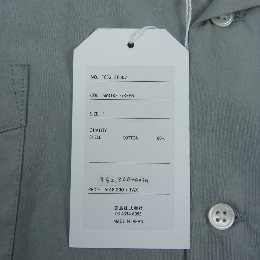 ファチーズ FCS21SF007 OUMI BLEACJING CUBAN SHIRT 近江ブリッチング キューバ シャツ グリーン系 1【美品】【中古】