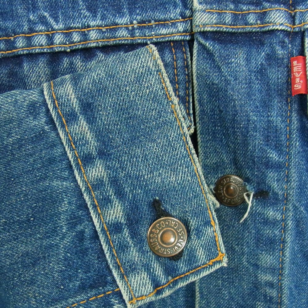 Levi's リーバイス ヴィンテージ オリジナル 70505 BIG E 4th 刻印529 布製ケアタグ デニム ジャケット インディゴブルー系 サイズ表記無【中古】