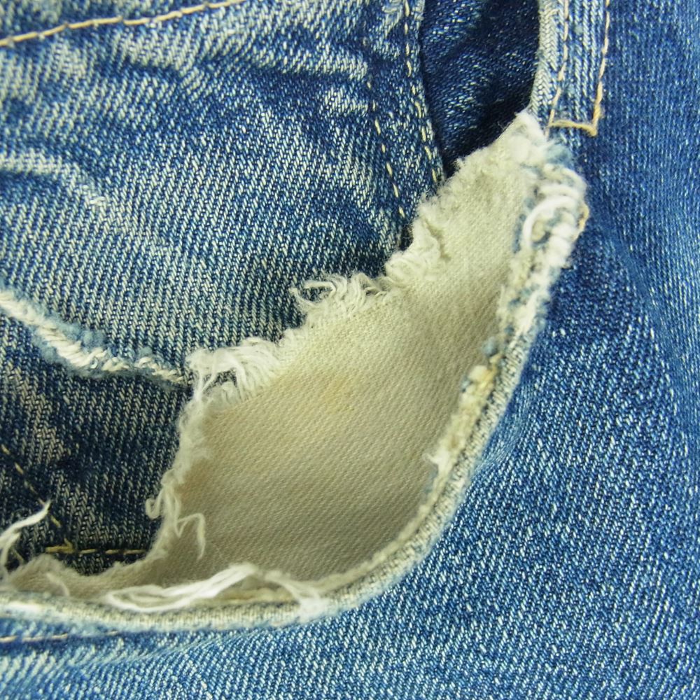 Levi's リーバイス ヴィンテージ オリジナル 501 66前期 BIG E Vステッチ 刻印6 デニムパンツ インディゴブルー系 サイズ表記無【中古】