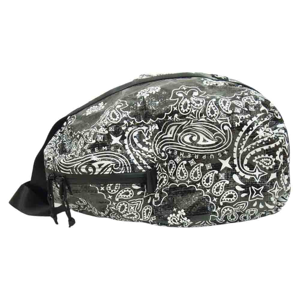 Supreme シュプリーム 21SS  Bandana Tarp Small Duffle Bag バンダナ タープ スモール ダッフルバッグ ナイロンバック ボックスロゴ バッグ  ブラック系【中古】