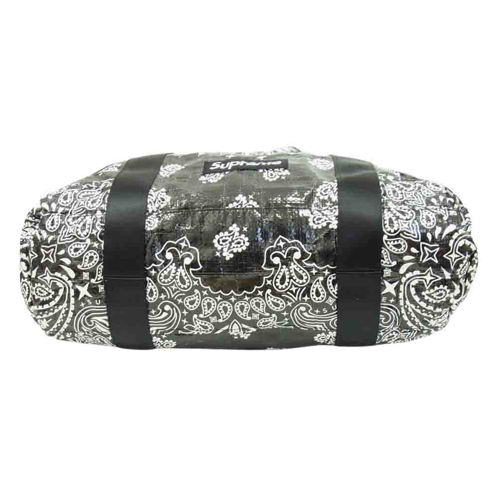 Supreme シュプリーム 21SS  Bandana Tarp Small Duffle Bag バンダナ タープ スモール ダッフルバッグ ナイロンバック ボックスロゴ バッグ  ブラック系【中古】