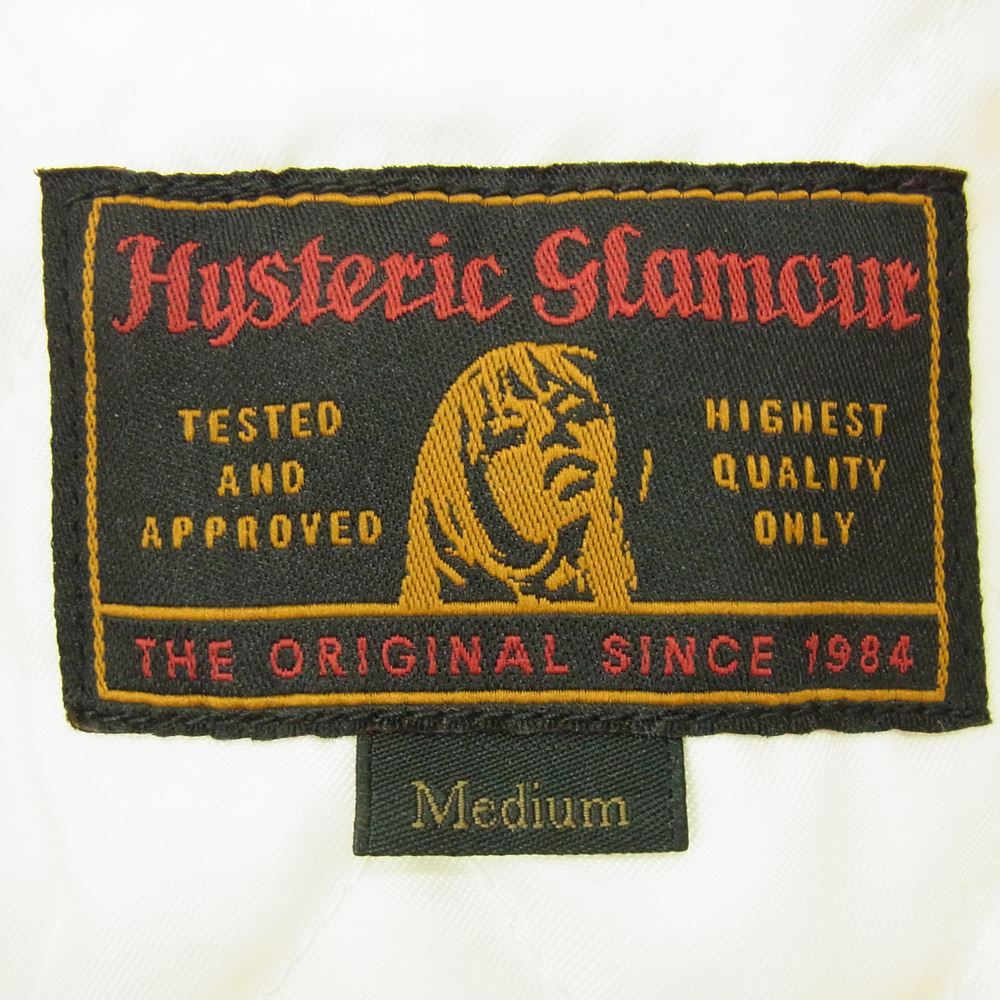 HYSTERIC GLAMOUR ヒステリックグラマー 0243AB02 メルトンコーチJKT スタジアム ジャンパー オフホワイト系 M【中古】