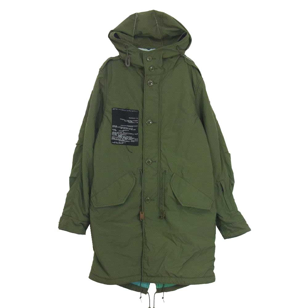 SOPHNET. ソフネット 17AW  SOPH-178167 × Tom Hingston トムヒンストン × ALPHA  アルファ カスタム モッズ パーカー カーキ系 S【中古】