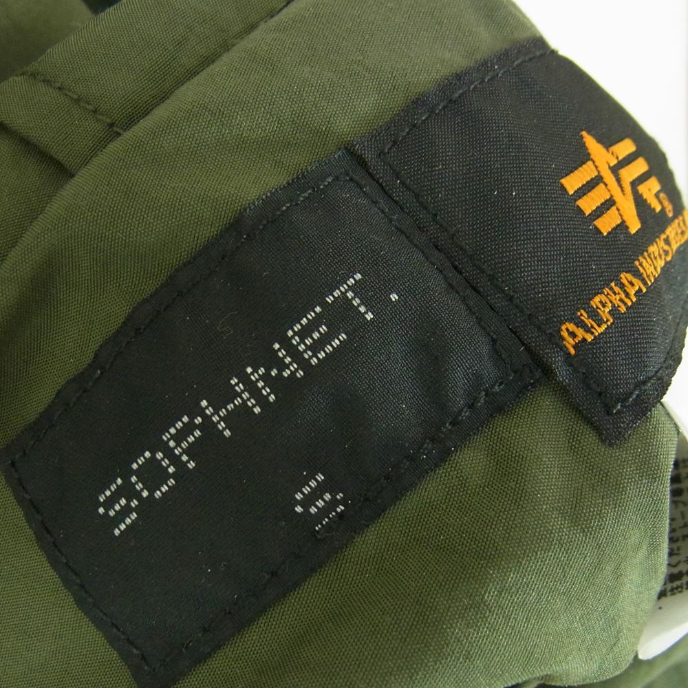 SOPHNET. ソフネット 17AW  SOPH-178167 × Tom Hingston トムヒンストン × ALPHA  アルファ カスタム モッズ パーカー カーキ系 S【中古】