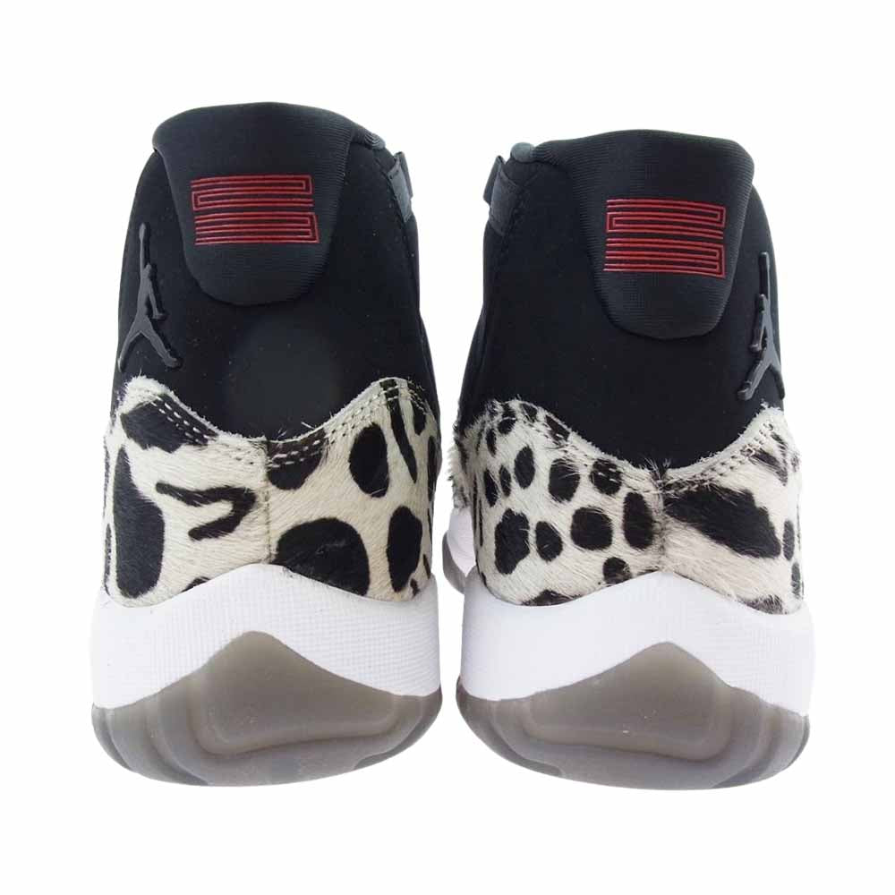NIKE ナイキ AR0715-010 WMNS AIR JORDAN 11 ANIMAL ハラコ エアジョーダン スニーカー ブラック系 26cm【美品】【中古】