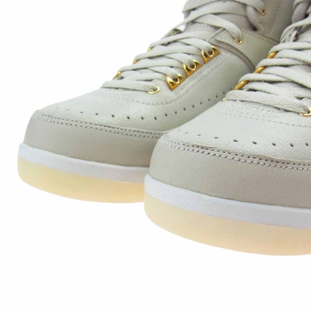 NIKE ナイキ 866035 001 AIR JORDAN 2 RETRO Q54 QUAI 54  light bone metallic gold-white エア ジョーダン レトロ  グレー系 26cm【極上美品】【中古】