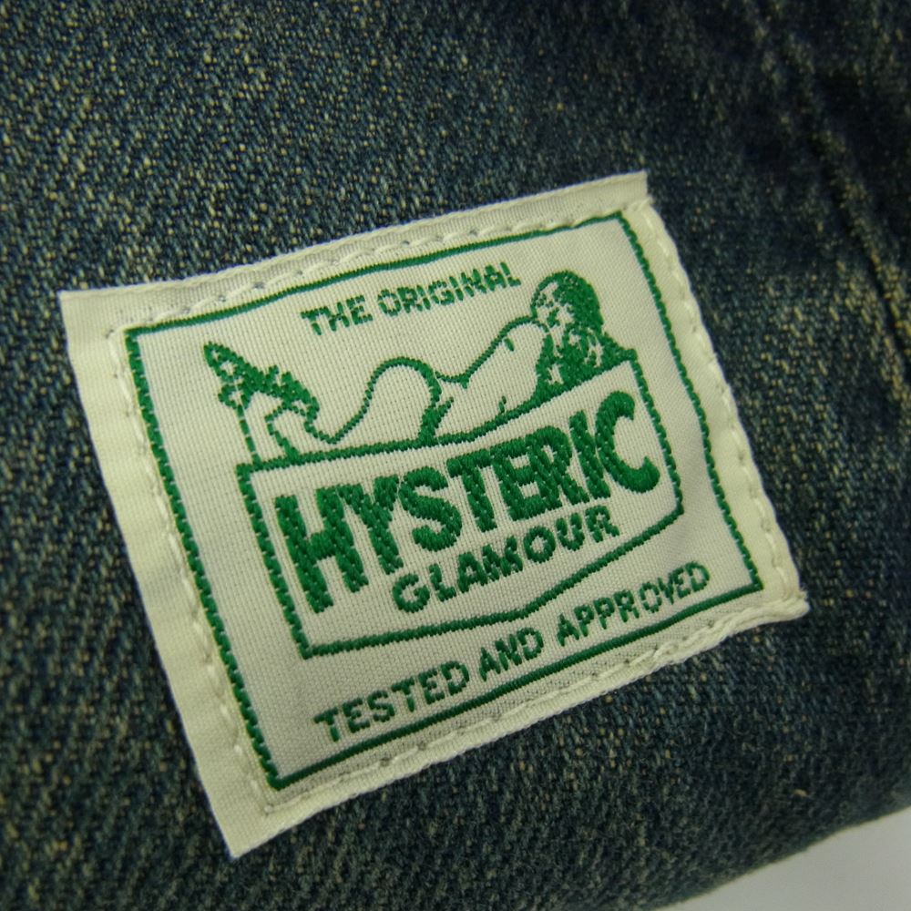 HYSTERIC GLAMOUR ヒステリックグラマー DENIM REMAKE デニム リメイク クラッチ レディース ショルダーバッグ インディゴブルー系【中古】