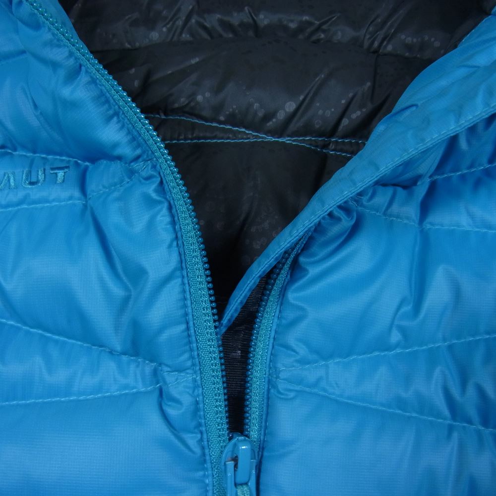 Mammut マムート 1010-1850 フード付き ジップ ダウン ジャケット ライトブルー系 M【中古】