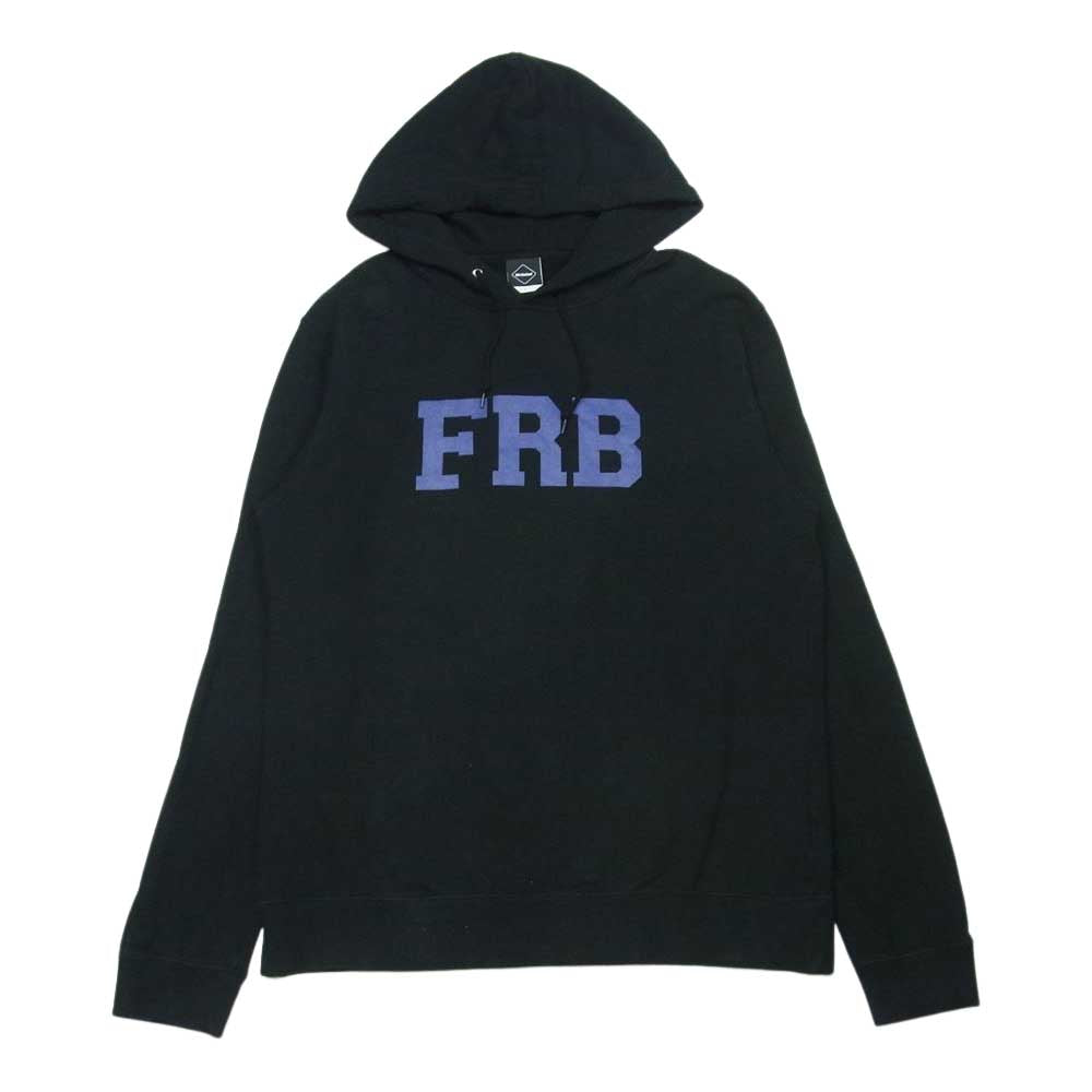 F.C.R.B. エフシーアールビー FCRB-189069 FRB PULL OVER SWEAT HOODY ロゴプリント スウェット プルオーバー パーカー ブラック系 L【中古】
