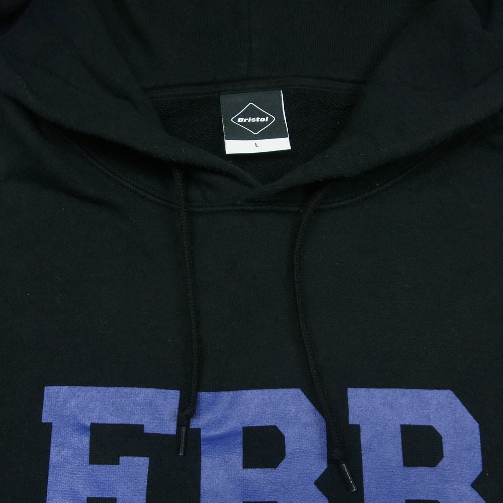 F.C.R.B. エフシーアールビー FCRB-189069 FRB PULL OVER SWEAT HOODY ロゴプリント スウェット プルオーバー パーカー ブラック系 L【中古】