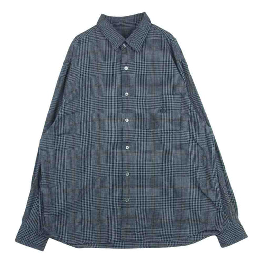 SOPHNET. ソフネット SOPH-212018 SOLOTEX BIG REGULAR COLLAR SHIRT ビッグ レギュラーカラー チェック 長袖 シャツ グレー系 XL【中古】