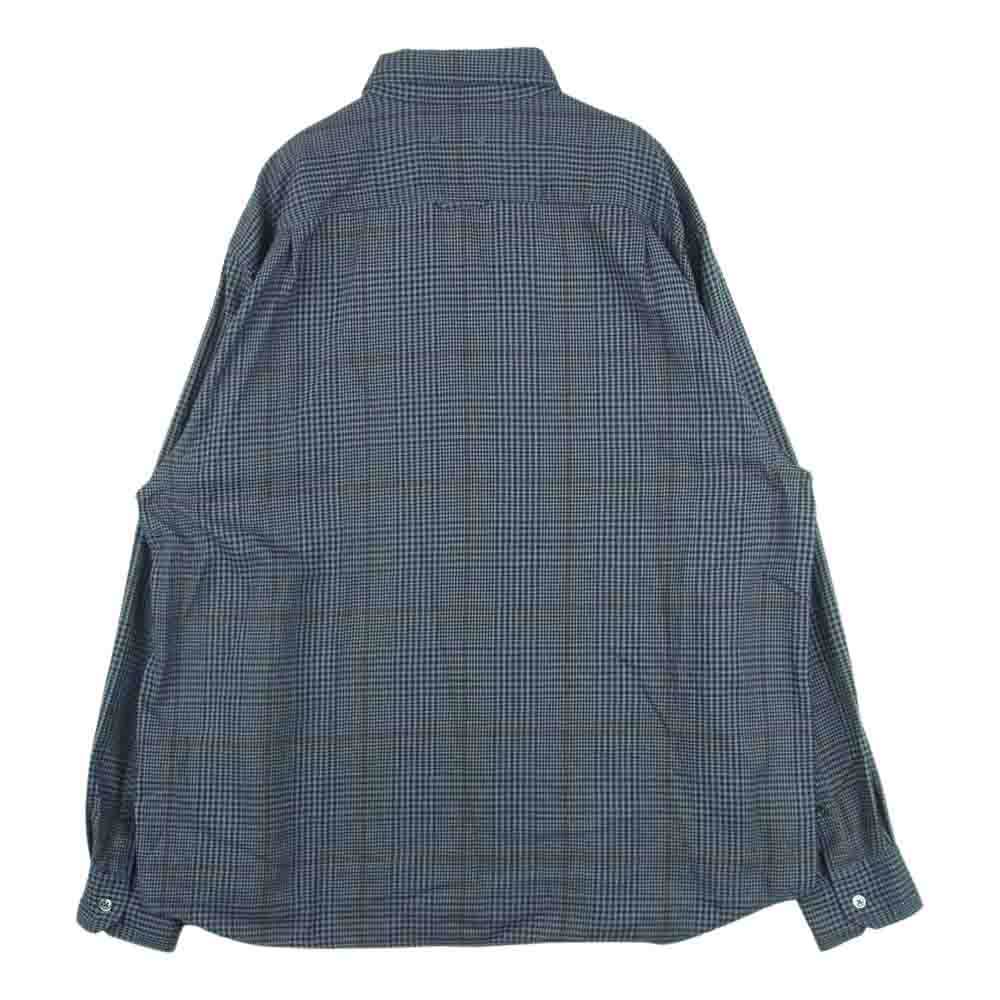 SOPHNET. ソフネット SOPH-212018 SOLOTEX BIG REGULAR COLLAR SHIRT ビッグ レギュラーカラー チェック 長袖 シャツ グレー系 XL【中古】