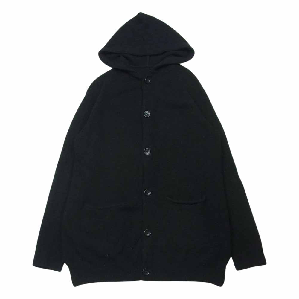 SOPHNET. ソフネット SOPH-156128 BOUCLE WOOL HOODED LONG CARDIGAN ウール フーデッド ロング カーディガン パーカー ブラック系 L【中古】