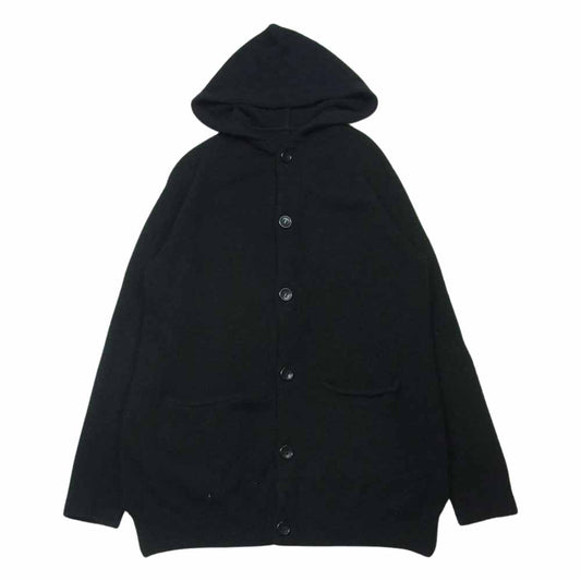 SOPHNET. ソフネット SOPH-156128 BOUCLE WOOL HOODED LONG CARDIGAN ウール フーデッド ロング カーディガン パーカー ブラック系 L【中古】