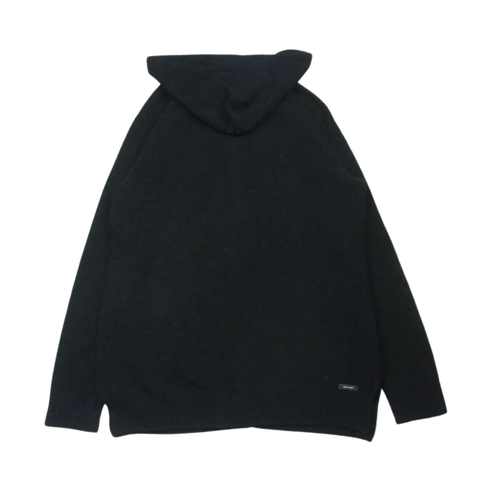 SOPHNET. ソフネット SOPH-156128 BOUCLE WOOL HOODED LONG CARDIGAN ウール フーデッド ロング カーディガン パーカー ブラック系 L【中古】