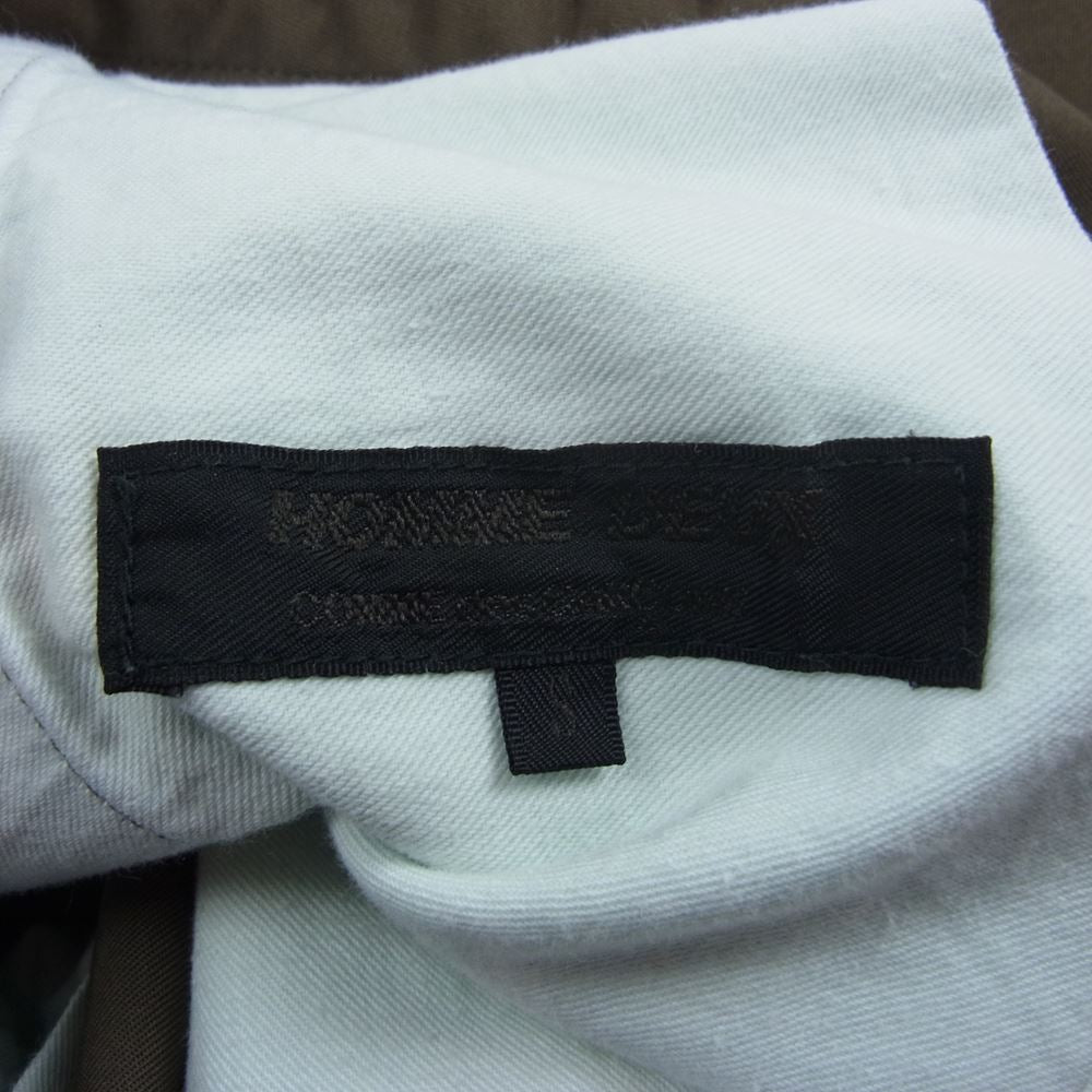 COMME des GARCONS HOMME DEUX コムデギャルソンオムドゥ AD2019 DE-P033 エステル製品染め テーパード イージー パンツ カーキ系 S【美品】【中古】