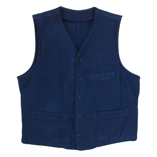 PORTER CLASSIC ポータークラシック MOLESKIN CLASSIC VEST モールスキン クラシック ベスト インディゴ ネイビー系 L【中古】