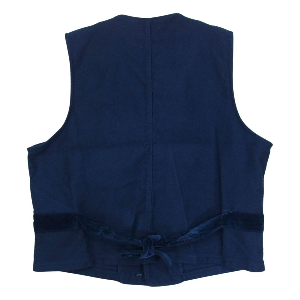 PORTER CLASSIC ポータークラシック MOLESKIN CLASSIC VEST モールスキン クラシック ベスト インディゴ ネイビー系 L【中古】