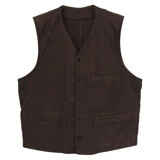 PORTER CLASSIC ポータークラシック MOLESKIN CLASSIC VEST モールスキン クラシック ベスト ブラウン ブラウン系 L【中古】