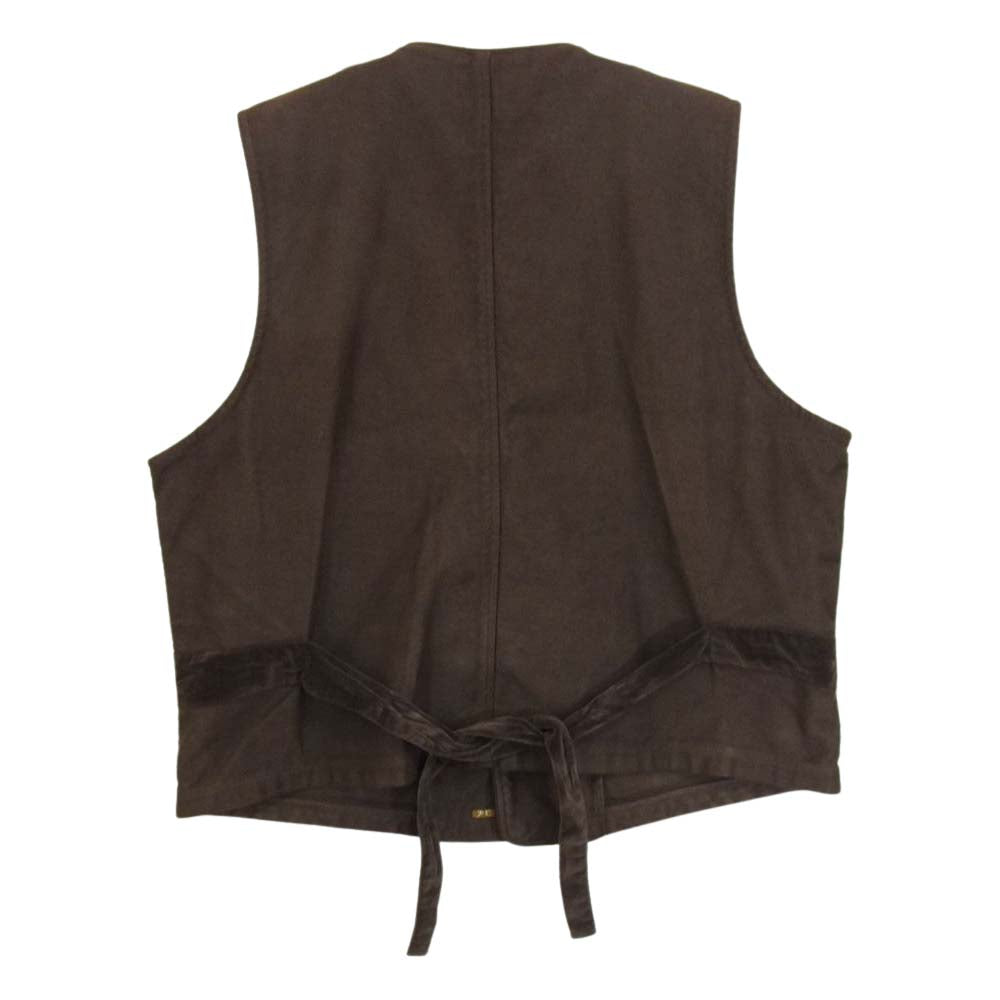 PORTER CLASSIC ポータークラシック MOLESKIN CLASSIC VEST モールスキン クラシック ベスト ブラウン ブラウン系 L【中古】
