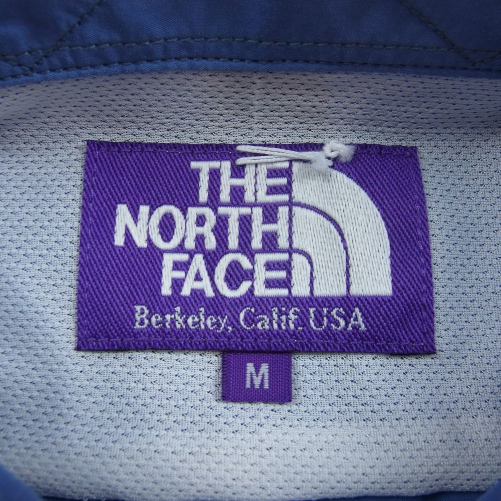 THE NORTH FACE ノースフェイス NT3807N PURPLE LABEL パープルレーベル Cotton Polyester Typewriter Shirt コットン ポリエステル タイプライター シャツ ブルー系 M【中古】