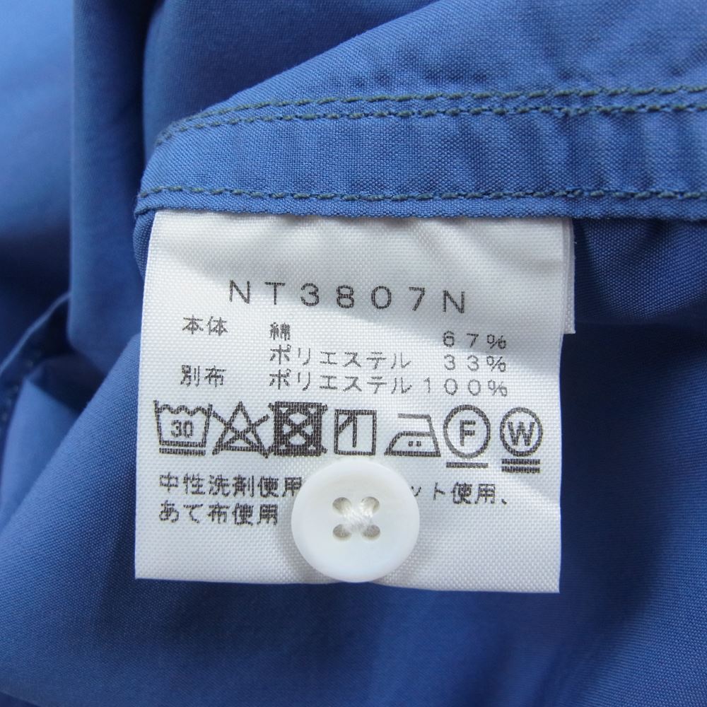 THE NORTH FACE ノースフェイス NT3807N PURPLE LABEL パープルレーベル Cotton Polyester Typewriter Shirt コットン ポリエステル タイプライター シャツ ブルー系 M【中古】