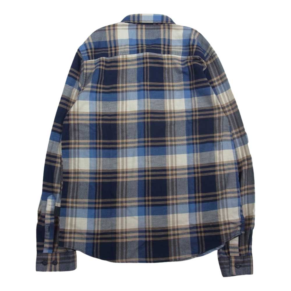 patagonia パタゴニア 19AW 54020 LW Fjord Flannel Shirt ライトウェイト フィヨルド フランネル チェック 長袖 シャツ ネイビー系 S【中古】