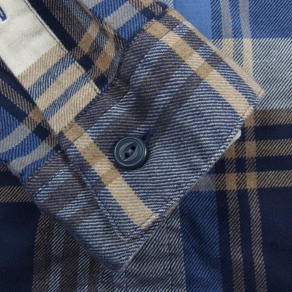 patagonia パタゴニア 19AW 54020 LW Fjord Flannel Shirt ライトウェイト フィヨルド フランネル チェック 長袖 シャツ ネイビー系 S【中古】
