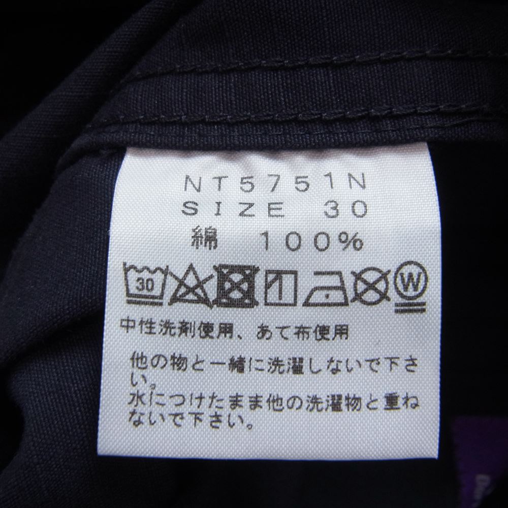 THE NORTH FACE ノースフェイス NT5751N PURPLE LABEL パープルレーベル Cotton Ripstop Field Pants コットン リップストップ フィールド パンツ ネイビー系 30【中古】
