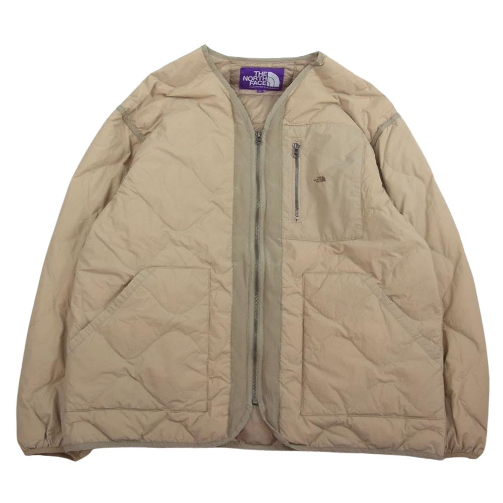THE NORTH FACE ノースフェイス ND2171N PURPLE LABEL パープルレーベル Field Down Cardigan フィールド ダウン カーディガン ベージュ系 L【中古】