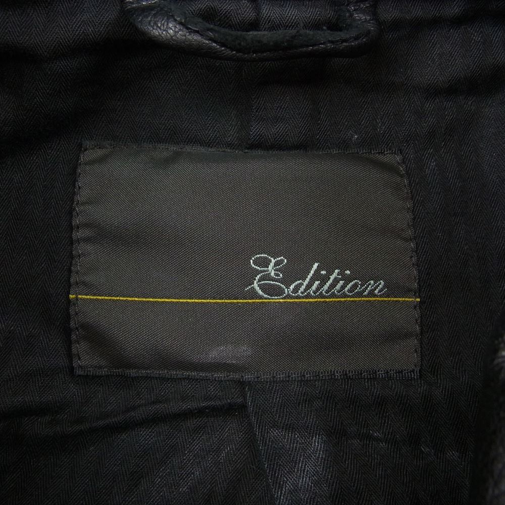Edition エディション トゥモローランド ラムレザー ジャケット ブラック系 46【中古】